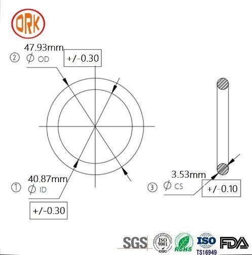 0.5mm - 1000mm 568 Blauwe siliconen afdichting rubber ring RoHS rubber platte O-ringen