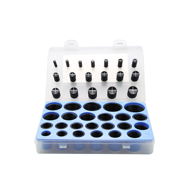 Transparante doos Zwart NBR O-ring reparatie kit voor Rood Geel Blauw Airconditioning Auto Butyl Rubber