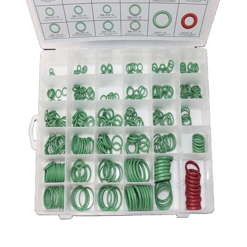 Groen Kleur NBR Auto Airconditioner O-Ring Kits 270pcs 18 Groottes Tekening Format 3D/2D