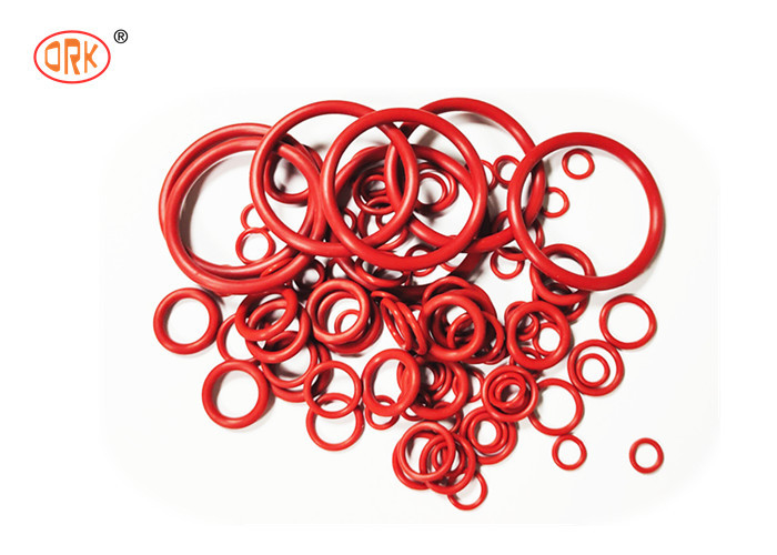 Rode hoge temperatuurbestandheid AFLAS O Ring Size Seal in OEM Acceptabele kleuren voor voedselindustrie