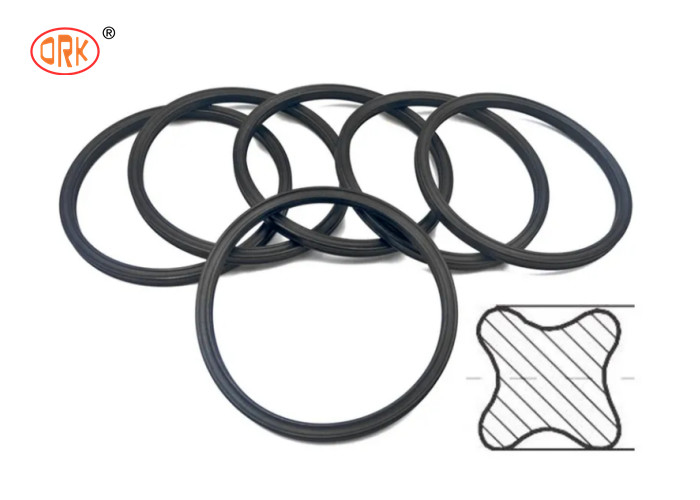Op maat gemaakte X RINGS Rotary Pump Rubber Seal EPDM Nitrile Silicone Rubber Quad Ring Seal